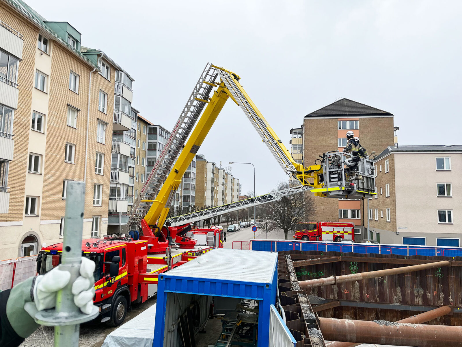 Räddningstjänsten övade vid Karlstad C