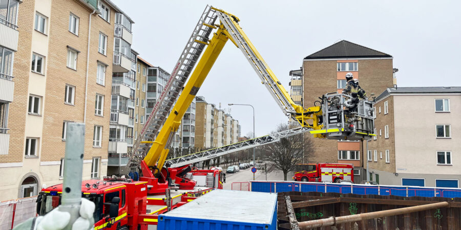 Räddningstjänsten övade vid Karlstad C