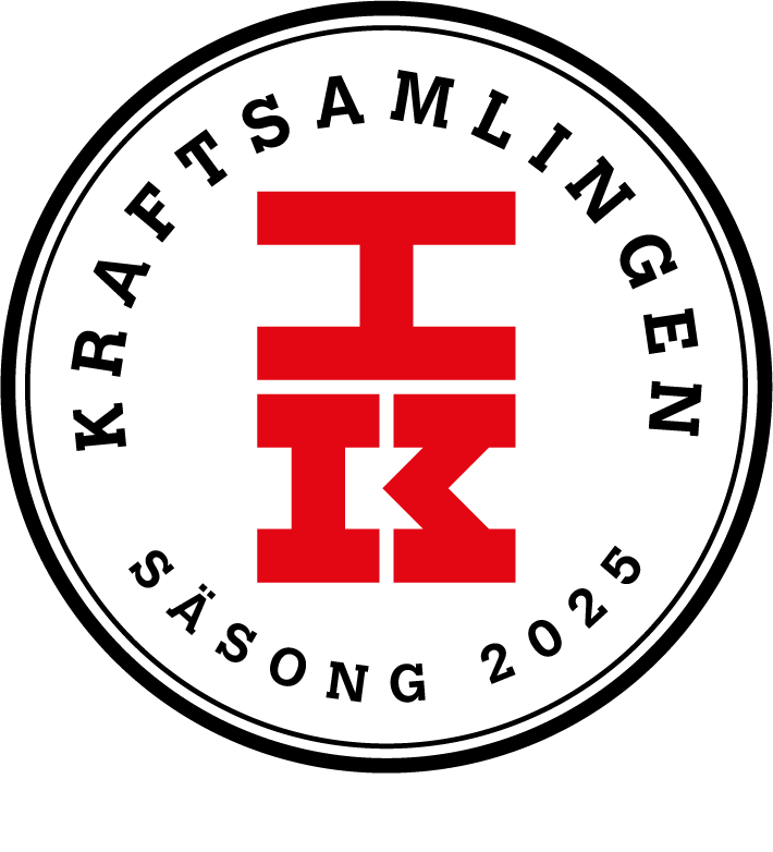 Logotyp för fotbollslägret Kraftsamlingen 2025 med en vit bakgrund i cirkeln.